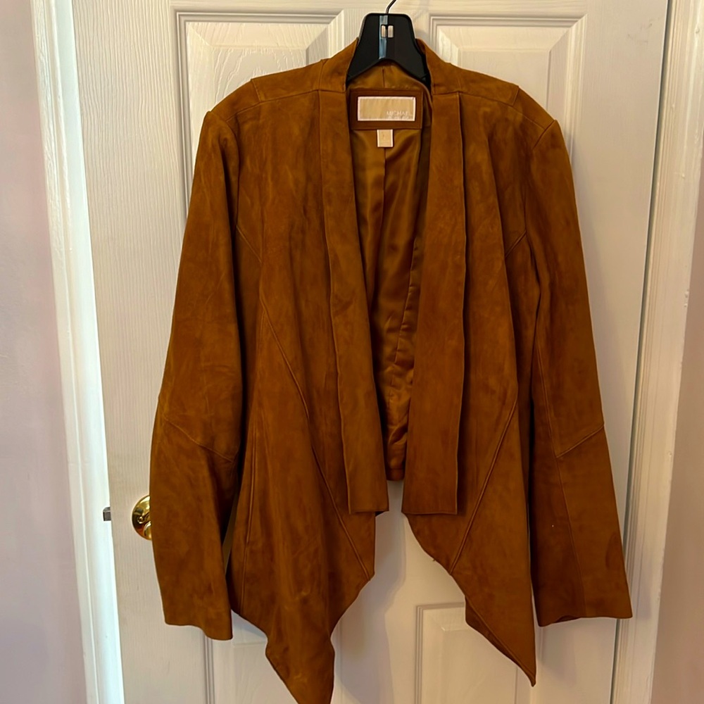 Michael Kors camel suede jacket L